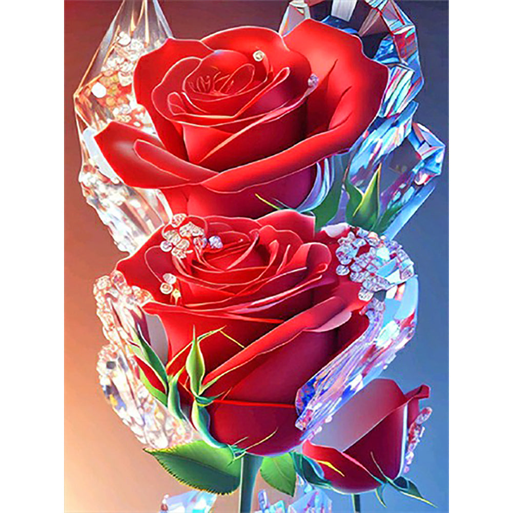 Glitter Rose - Full Round Drill Diamond Painting 30*40CM