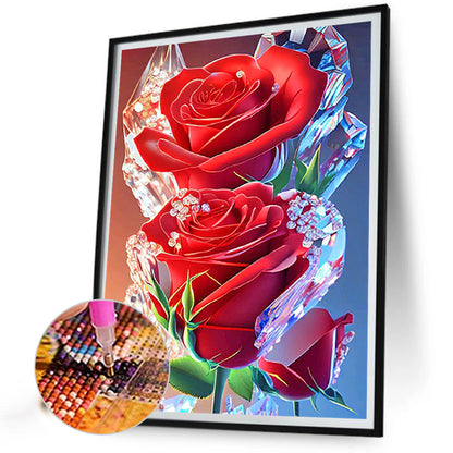 Glitter Rose - Full Round Drill Diamond Painting 30*40CM