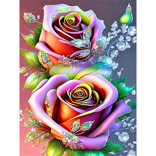 Glitter Rose - Full Round Drill Diamond Painting 30*40CM