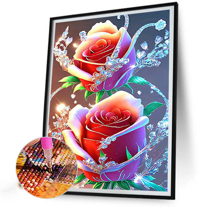 Glitter Rose - Full Round Drill Diamond Painting 30*40CM