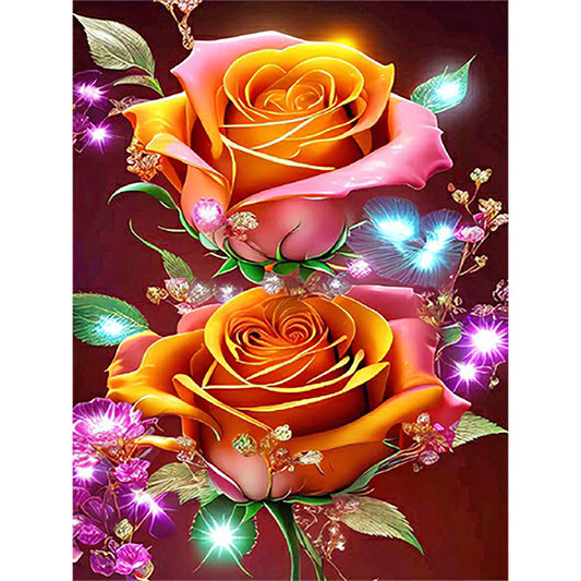 Glitter Rose - Full Round Drill Diamond Painting 30*40CM