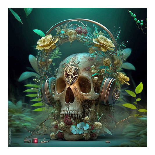 Unique Green Headphones - Full Round Drill Diamond Painting 30*30CM