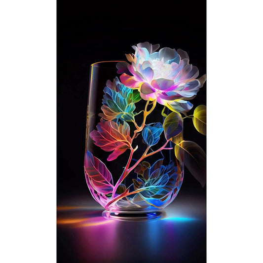 Colored Cup Flowers - Full Square Drill Diamond Painting 40*70CM