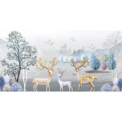 Embossed Elk - Full Round Drill Diamond Painting 80*40CM