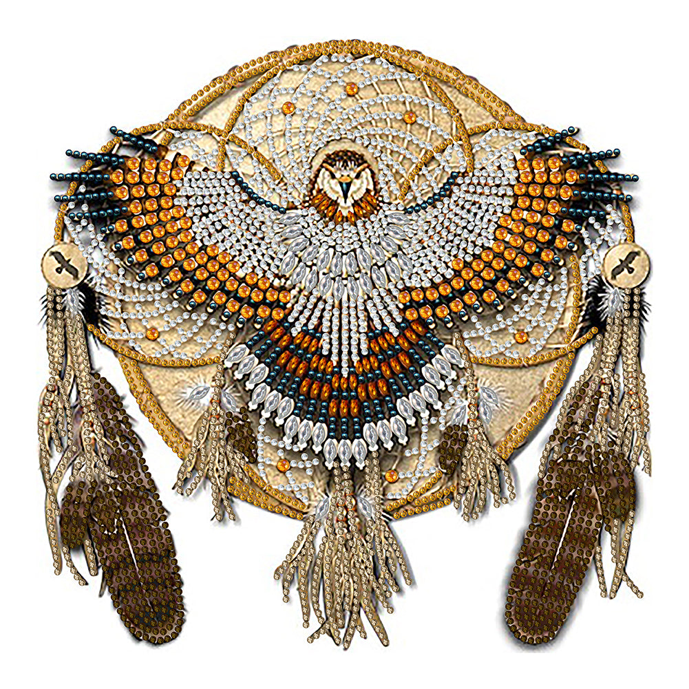 Owl Mandala Dream Catcher - Special Shaped Drill Diamond Painting 30*30CM