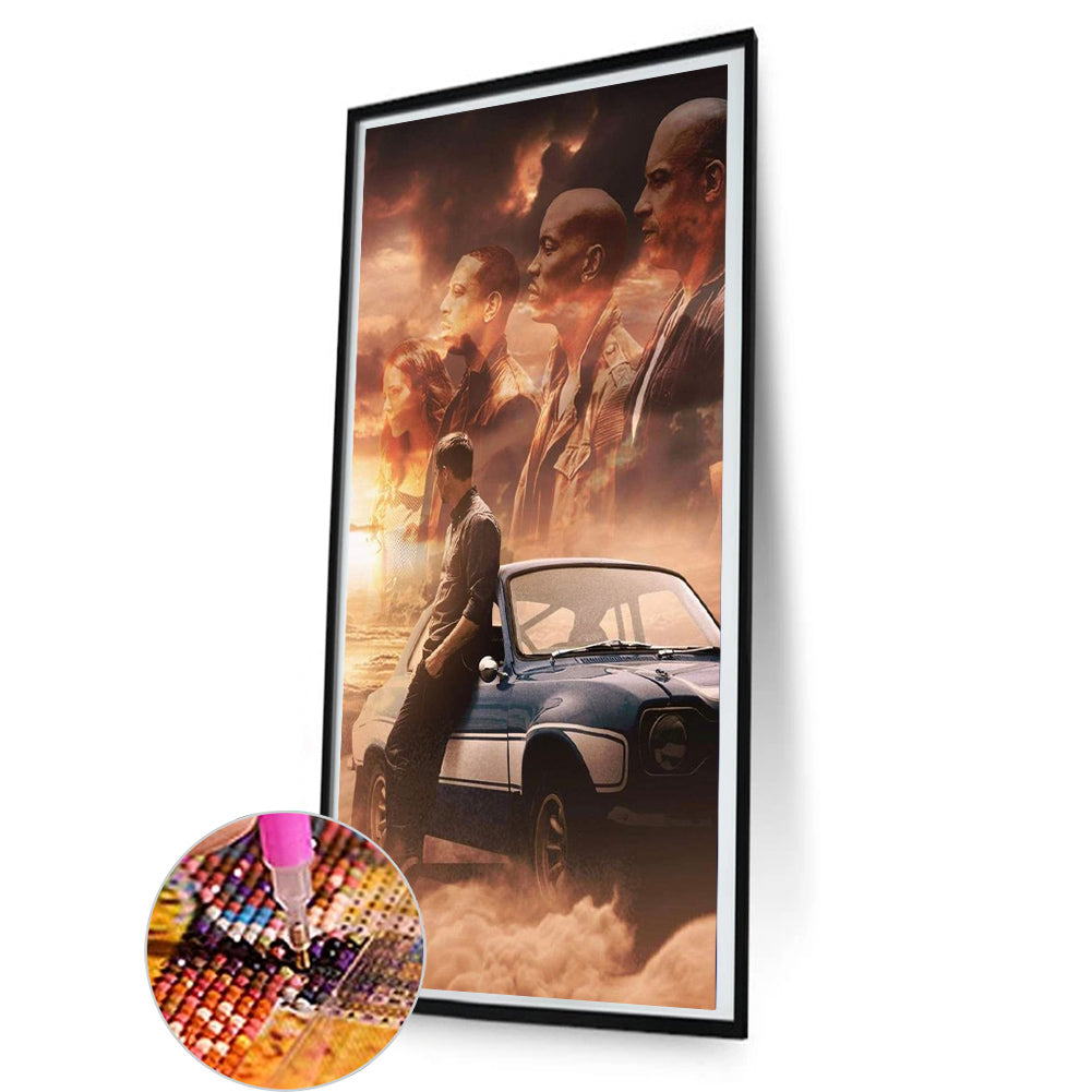 Fast And Furious 7 - Full Square Drill Diamond Painting 50*100CM