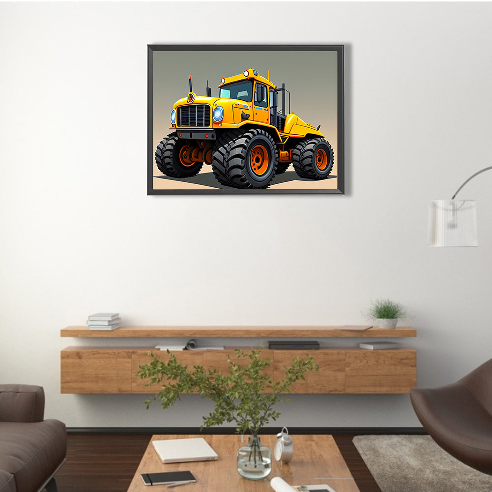 Tractor - Full Round Drill Diamond Painting 40*30CM