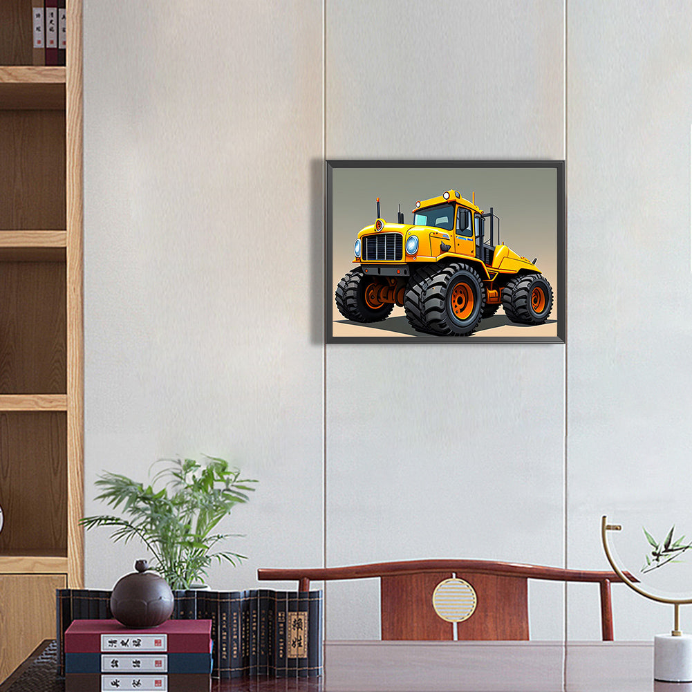 Tractor - Full Round Drill Diamond Painting 40*30CM