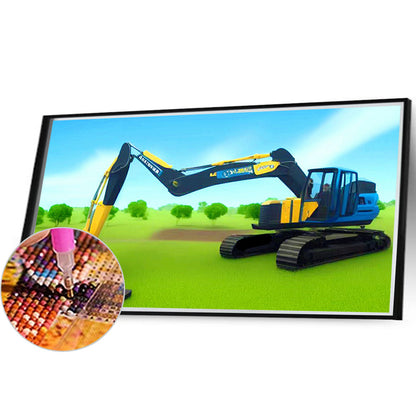 Excavator - Full Round Drill Diamond Painting 40*30CM