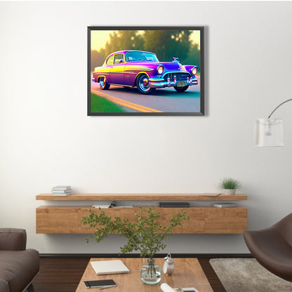 Retro Car - Full Round Drill Diamond Painting 40*30CM