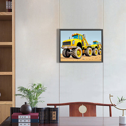 Engineering Vehicle - Full Round Drill Diamond Painting 40*30CM