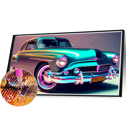 Retro Car - Full Round Drill Diamond Painting 40*30CM