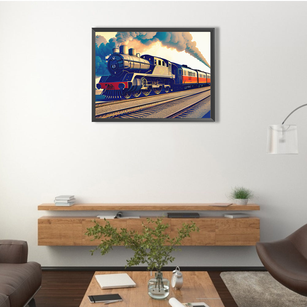 Train - Full Round Drill Diamond Painting 40*30CM