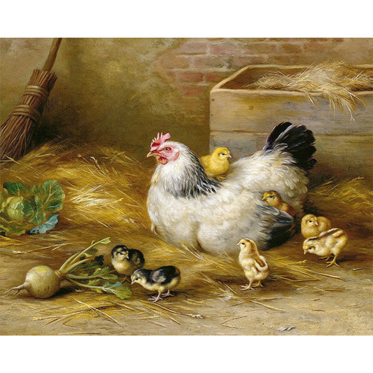 Hen - Full Round Drill Diamond Painting 50*40CM