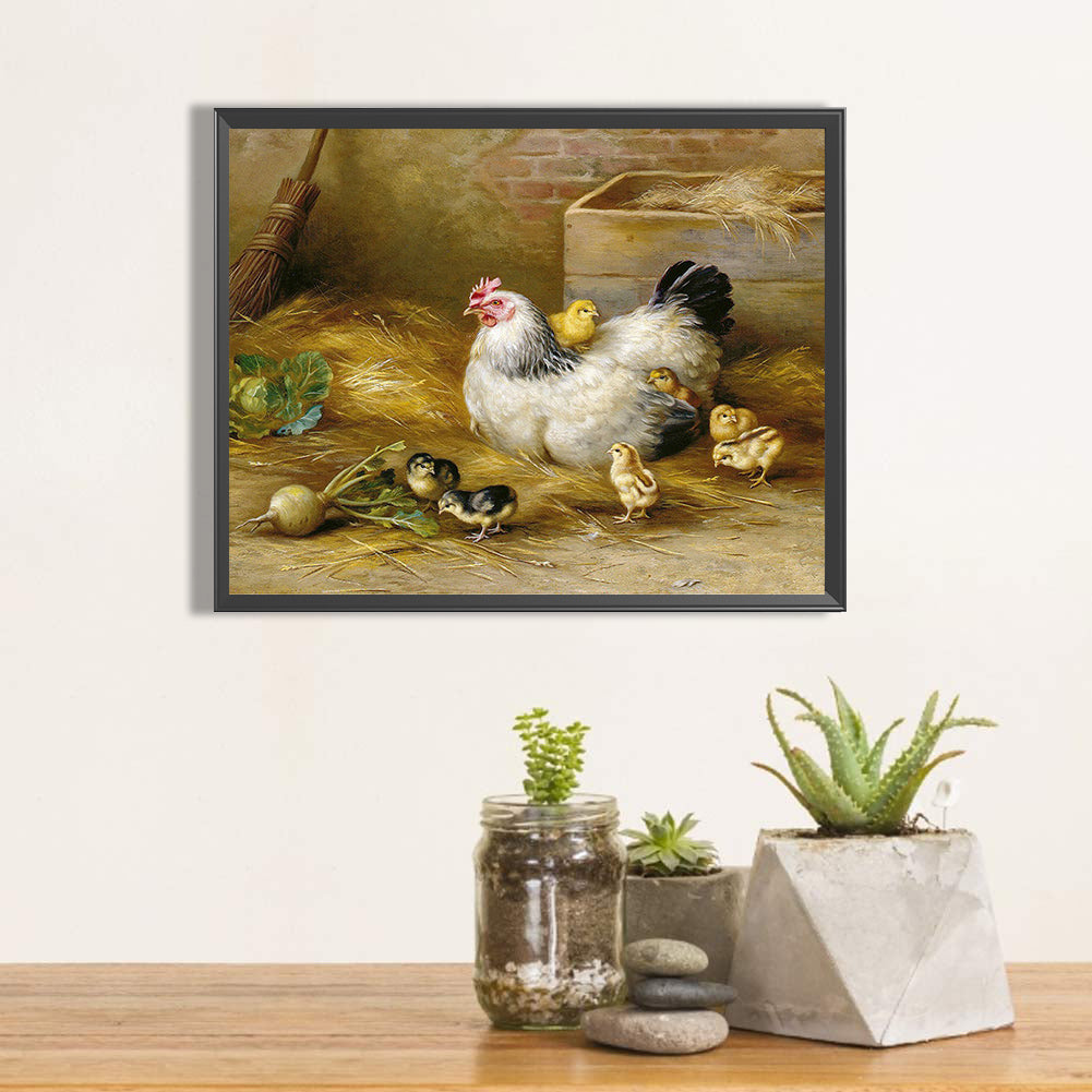 Hen - Full Round Drill Diamond Painting 50*40CM