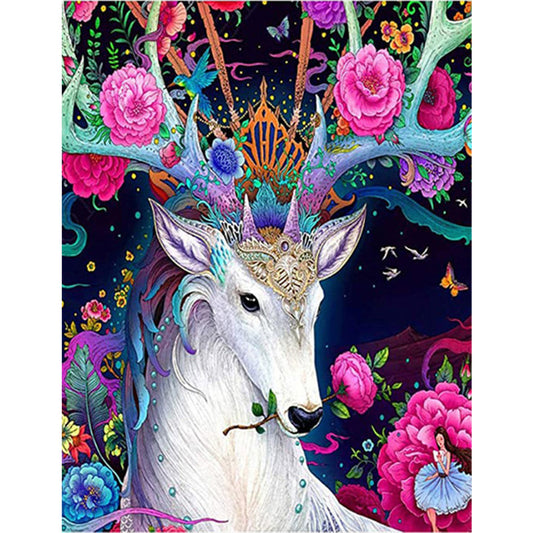 Deer - Full Round Drill Diamond Painting 50*60CM
