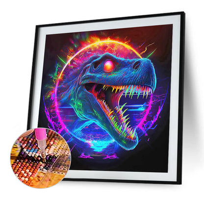 Color Tyrannosaurus Rex - Full Round Drill Diamond Painting 30*30CM