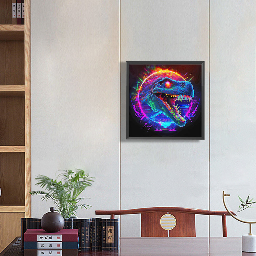 Color Tyrannosaurus Rex - Full Round Drill Diamond Painting 30*30CM