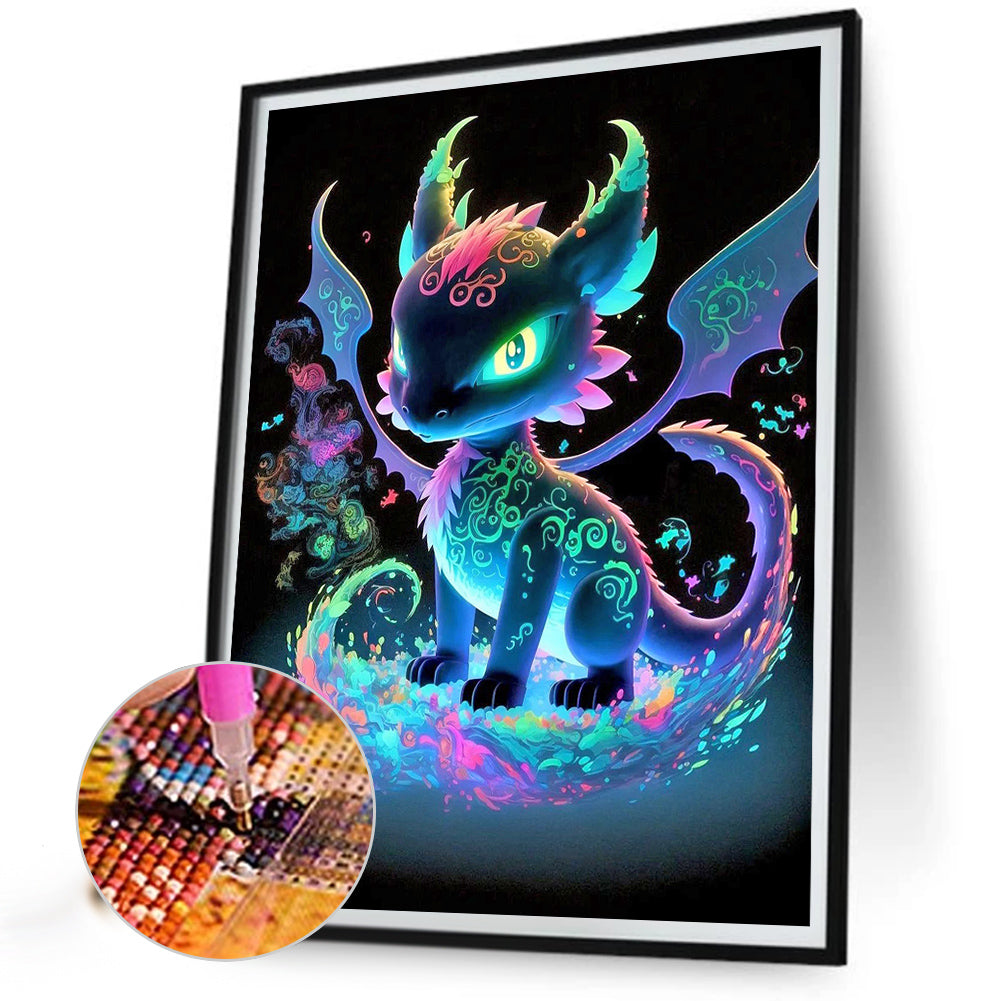 Colorful Pterosaur - Full Round Drill Diamond Painting 30*40CM