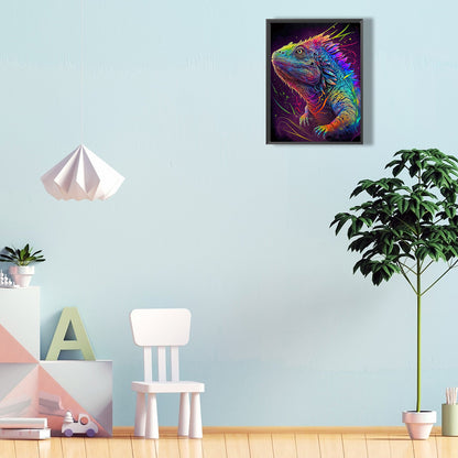 Colorful Lizard - Full Round Drill Diamond Painting 30*40CM