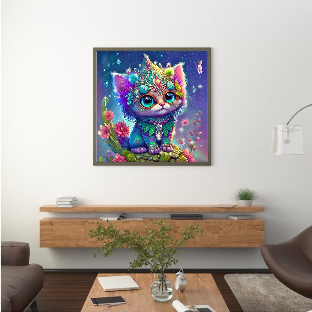 Jeweled Kitten - Full Round Drill Diamond Painting 30*30CM