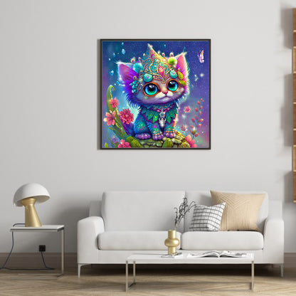 Jeweled Kitten - Full Round Drill Diamond Painting 30*30CM