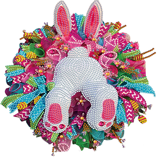 Easter Bunny Wreath - Special Shaped Drill Diamond Painting 30*30CM