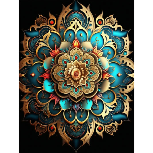 Metal Mandala - Full Round Drill Diamond Painting 30*40CM