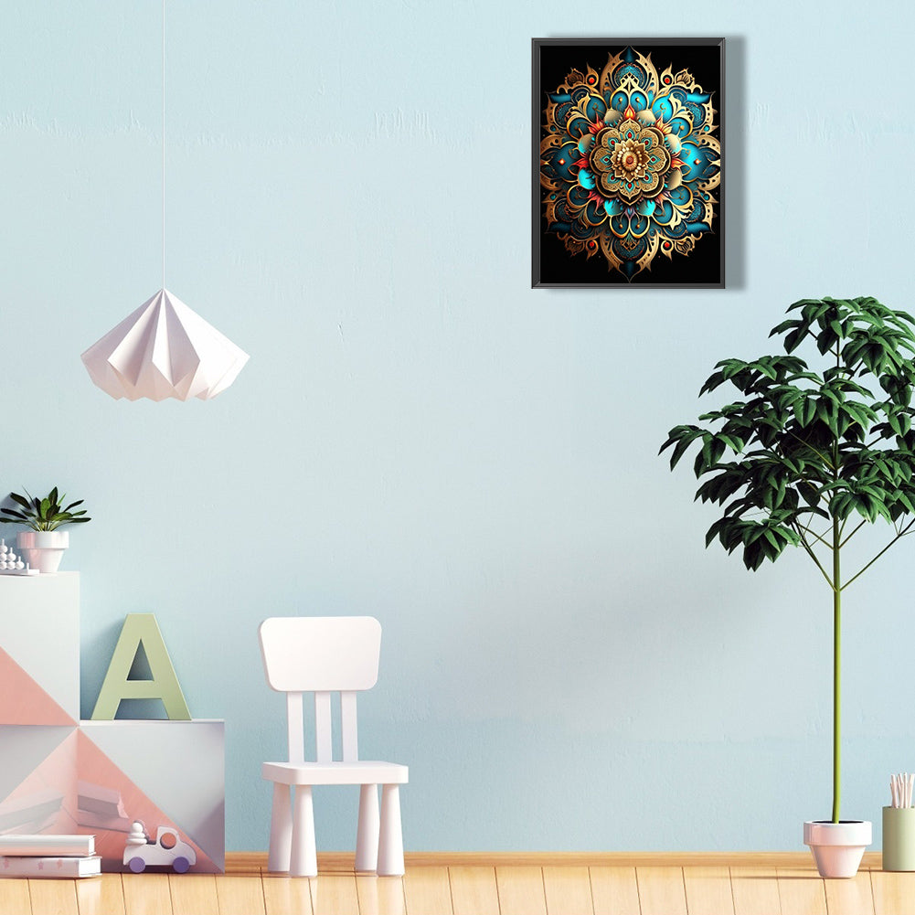 Metal Mandala - Full Round Drill Diamond Painting 30*40CM