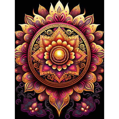 Metal Mandala - Full Round Drill Diamond Painting 30*40CM