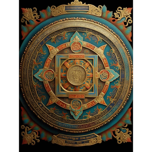 Metal Mandala - Full Round Drill Diamond Painting 30*40CM