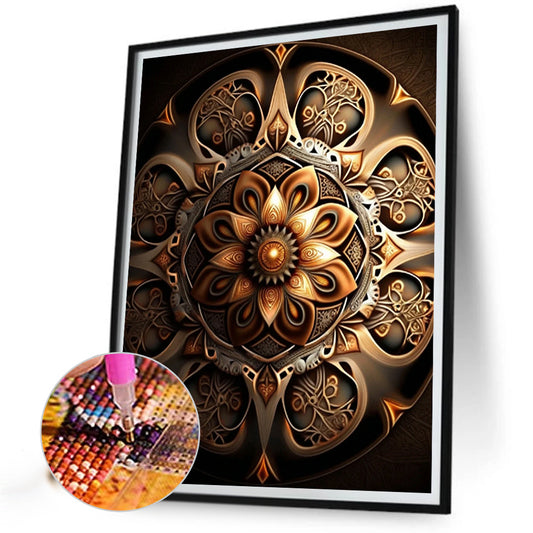 Metal Mandala - Full Round Drill Diamond Painting 30*40CM