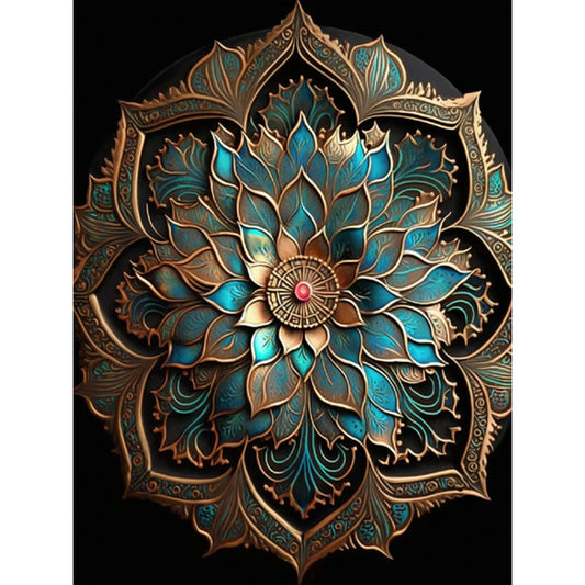 Metal Mandala - Full Round Drill Diamond Painting 30*40CM