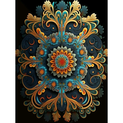 Metal Mandala - Full Round Drill Diamond Painting 30*40CM