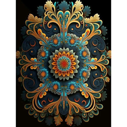 Metal Mandala - Full Round Drill Diamond Painting 30*40CM