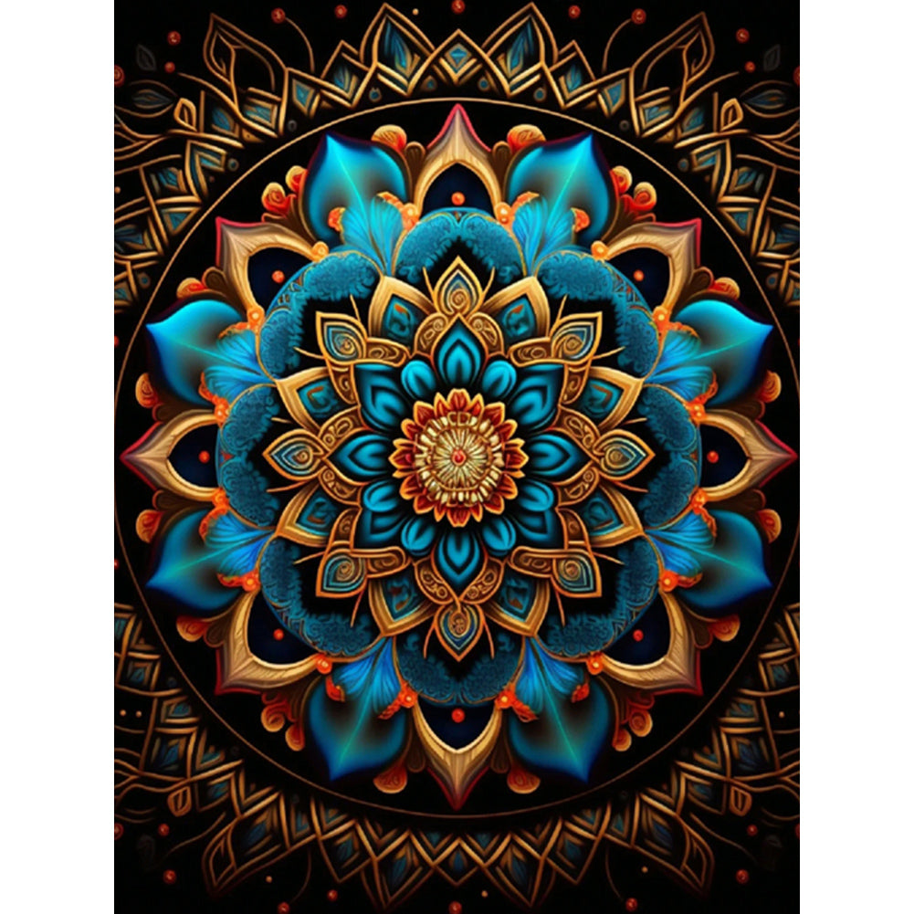 Metal Mandala - Full Round Drill Diamond Painting 30*40CM