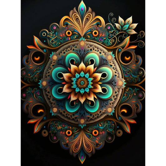 Metal Mandala - Full Round Drill Diamond Painting 30*40CM