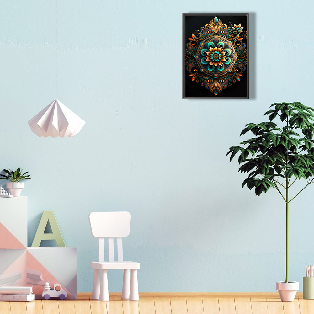 Metal Mandala - Full Round Drill Diamond Painting 30*40CM