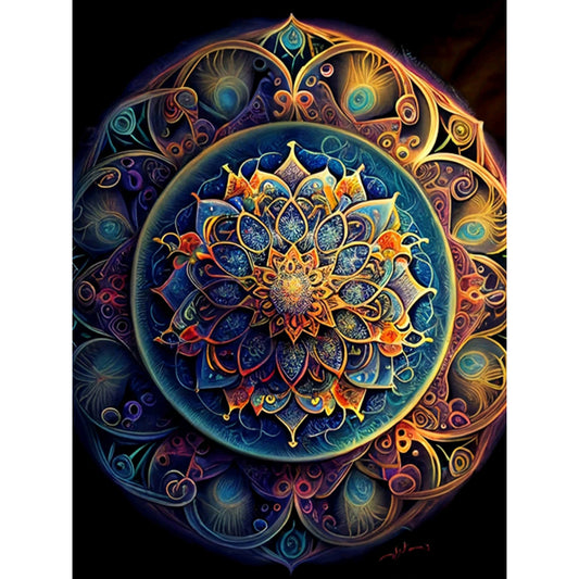 Metal Mandala - Full Round Drill Diamond Painting 30*40CM