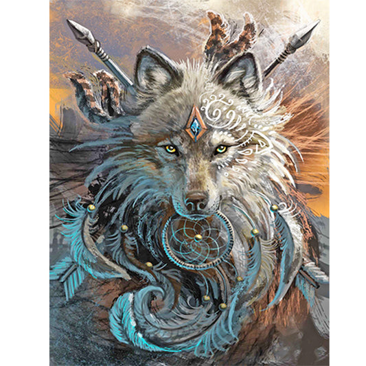 War Wolf - Full Round Drill Diamond Painting 30*40CM