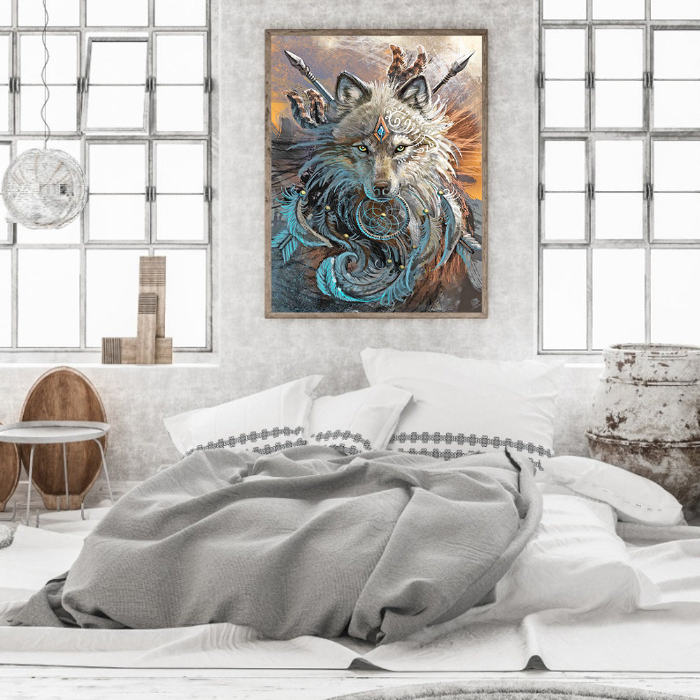 War Wolf - Full Round Drill Diamond Painting 30*40CM