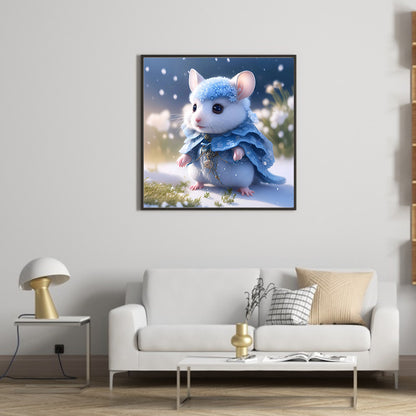 Winter Edition Zodiac Rat - Full Round Drill Diamond Painting 30*30CM