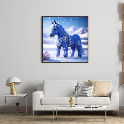 Winter Edition Zodiac Horse - Full Round Drill Diamond Painting 30*30CM