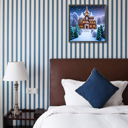Hut Snow Scene - Full Round Drill Diamond Painting 40*40CM