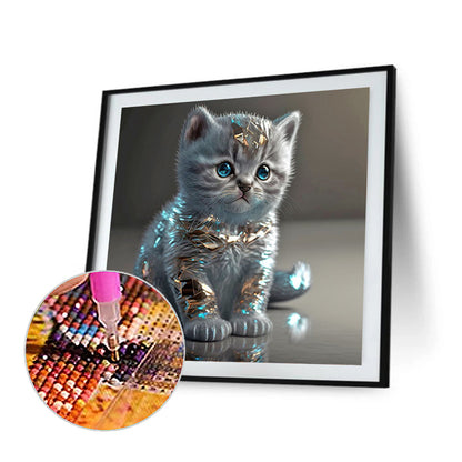 Kitten - Full Round Drill Diamond Painting 30*30CM