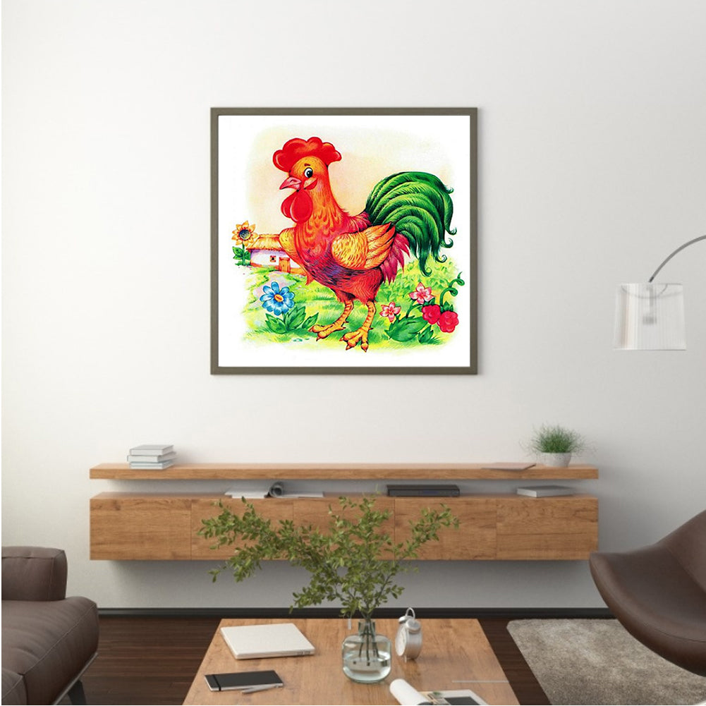 Rooster - Full Round Drill Diamond Painting 35*35CM