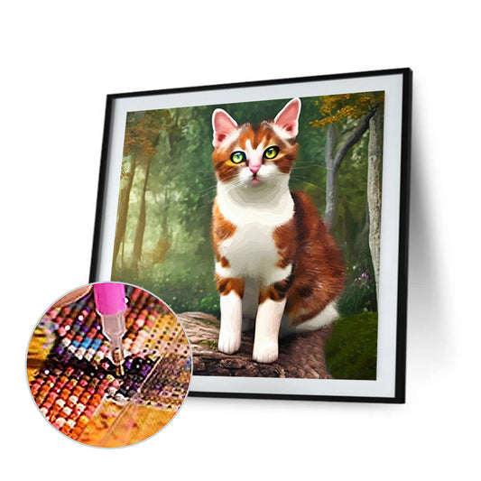 Kitten - Full Round Drill Diamond Painting 35*35CM