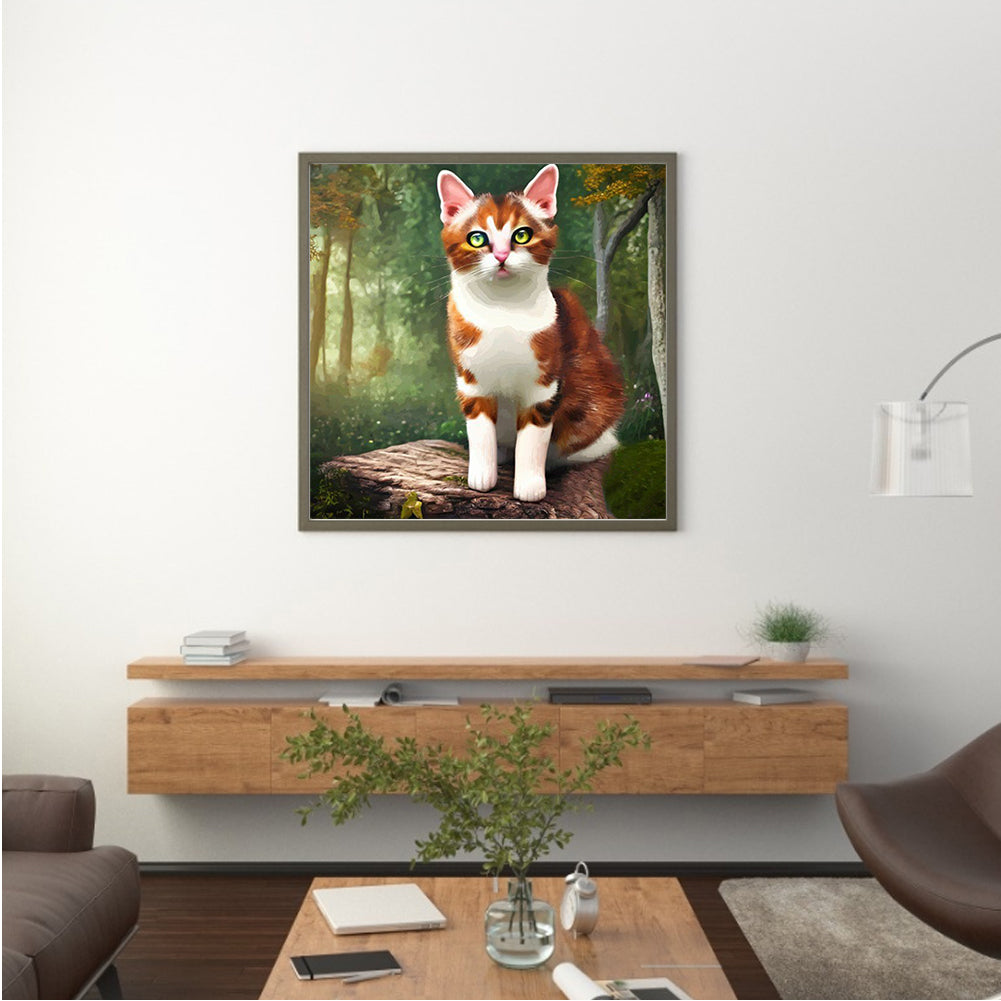 Kitten - Full Round Drill Diamond Painting 35*35CM