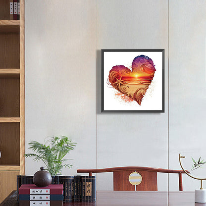Love Beach - Full Round Drill Diamond Painting 30*30CM