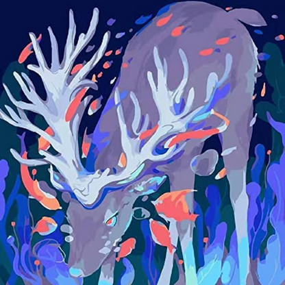 Ink Elk - Full Round Drill Diamond Painting 30*30CM